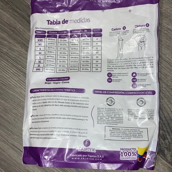 Fajatex Intimates & Sleepwear Nwt 0 Colombian Faja Size S Up Your